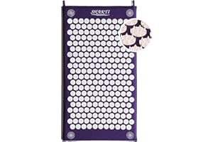 ShaktiMat [L'original depuis 2007] Tapis Acupression - Soulage douleur dans le Dos, Pieds, Nuque, Jambes - Améliore circulation sanguine & Sommeil - Coton Biologique - Fabrication éthique - Indigo