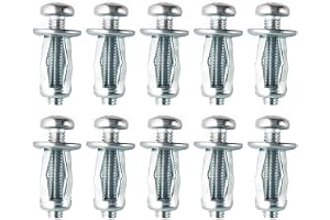 10 stycken M6 x 25 håligheter metallankare, robust ihåliga väggankare hålighetsankare metall för heminredning och fästningar