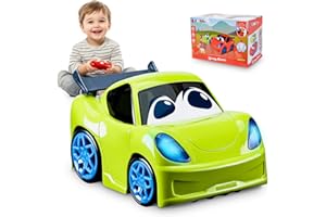AEROQUEST Remote Control Cars Toys for 2 3 Year Old Boys Cartoon Toot Toot Cars for Toddlers Kids Remote Car with Lights and Music Baby Toy Birthday Christmas New Year Gifts 2 3 Year Old Boy