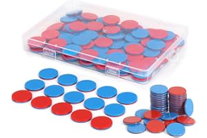 100 stycken vändplattor röda blå plast 1 plastlådor set matematik räknestöd matematik vändplattor räknechips för barns händer