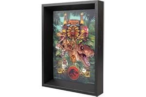 Grupo Erik: Quadro 3D Jurassic Park | Stampa Jurassic Park, Stampa 3D con Cornice Personalizzata, Poster Tridimensionale, Cofanetto Jurassic Park Gadget Casa