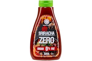 RABEKO PRODUCTS Rabeko Zero Sauce - Sriracha Piquante, 1 x 425 ml sans sucre et peu de matières grasses - produits sains, faible en glucides et en calories pour salades, frites, burgers - sans gluten ni lactose