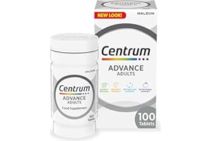 Centrum Advance Multivitamin & Mineral Supplements, 24 essential nutrients including vitamin D, C, Calcium, Daily Multivitamin Tablets, 100ct
