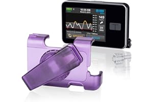 APDTEK Insulin Pump Case for Tandem t:Slim X2, 360° Rotating Belt Clip for t:Slim/t:Slim G4 Spool Up Excess Tubing (Purple)