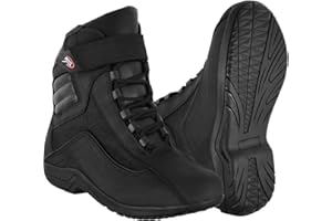 ZXT MOTO Street Motorbike Motorcycle Leather Boots Riding Armoured Shoes Waterproof Touring Sports Genuine UK-10 Size