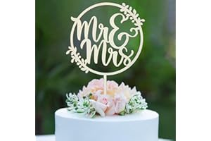 JOYEASE Mr & Mrs Cake Topper dekoracja tortu weselnego dekoracja tortu weselnego ozdoba na tort weselny na wesele, jubileusz, zaręczyny