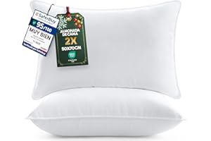 Utopia Bedding Almohadas (2 Unidades), 50 x 70 cm Almohadas de Primera, Fibra Hueca Virgen Siliconada, Almohadas Suave de Fácil Cuidado (Blanco)