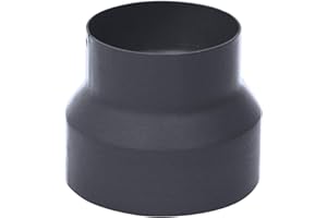 KAMINO-FLAM Kamino–Flam – Adaptador de reducción para tubo de chimenea Acero Tubo reducción estufa, Reductor tubo escape, Chimenea reducción, Antracita, Ø 150-120 mm