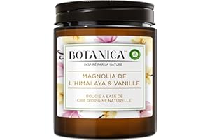 Airwick Botanica Bougie Parfumée Cire d'Origine Naturelle Magnolia & Vanille 205g