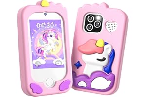 CHAKEYAKE Kinderkamera,Kinder Handy Smartphone Lernspielzeug,Kinder Kamera mit Dual Kamera 2.8" Touchscreen & MP3 Player&32GB Karte, Jungen Mädchen 3 4 5 6 7 8 9 10 Jahre Geburtstags Geschenke