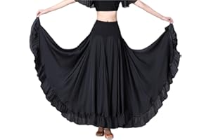 CISMARK Lange Moderne Flamenco Walzer Standard Ballsaal Tanz Fancy Training Rock, Einheitsgrösse
