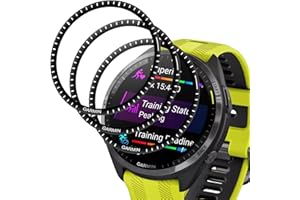 YMHML Panzer Schutz Glas für Garmin Forerunner 965, 3D-Vollständige Schutzfolie, 9H Härte Anti-Kratzen Panzerfolie, Anti-Bläschen, HD Klar Displayschutz - 3 Stück