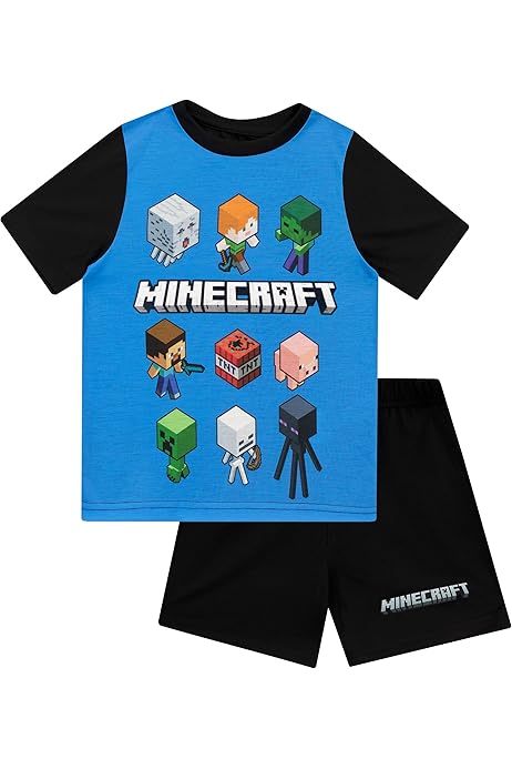 Set Abbigliamento Minecraft Per Ragazzi - Maglietta E Pantaloncini Con Motivo Creeper - Foto 2