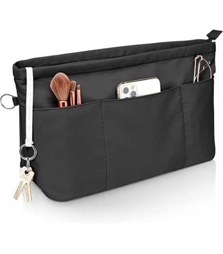 DGAZ Silk Purse Organizer Insert Fits Evelyne TPM/PM/GM/TGM, Silky Smooth Bag Organizer, Luxury Handbag & Tote Shaper (Gris tourterelle, TPM