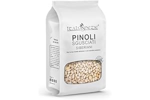 Pinoli Naturali Sgusciati Siberiani 350g, Primissima Qualità - Non tostati, senza sale, conservanti o additivi. Eccellenti per pesto alla genovese. Naturalmente Italia Spezie