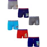 Tutku 6'lı Paket Erkek &Ccedil;ocuk Renkli Baskılı Elastan Boxer TEC0253