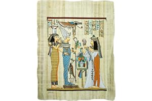 HORUS ARTESANÍA DE EGIPTO Ägyptisches Papyrus Original hergestellt und bemalt in Ägypten von Schülern der Schönen Künste Ca. 33 x 43 cm. Ref.42V