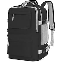 Zaino Da Viaggio MATEIN 40x30x20 Cm - Bagaglio A Mano Per Aereo, 30L, Leggero, Espandibile, Nero - Foto 3