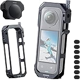 NEEWER Kamera Kafesi Insta360 X5 ile Uyumlu, Al&uuml;minyum Koruyucu &Ccedil;er&ccedil;eve, Videorig Hızlı Kilit Aksiyon Kamerası Tutacağı 1/4" 