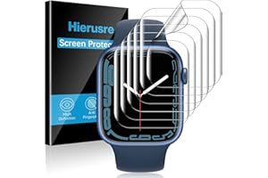 Hierusre [6 Pack] Screen Protector Compatible with Apple Watch Series 7/8 41mm and Apple Watch Series SE/6/5/4 40mm Self-Healing iWatch TPU Film Cover HD Clear(41mm/40mm)
