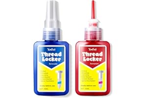 YUMCRAFT Schraubensicherung Mittelfest und Hochfest, 160g Schraubenkleber für Alle Metall Gewindeverbindungen, Thread Locker Extra Stark für Das Sichern von Schrauben, Schraubensicherungslack Blau und Rot