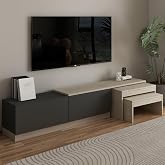 Nest TV Sehpası &ndash; Modern Tasarım,2 Kapaklı Depolama ve İkili Zigon Sehpa ile Fonksiyonel Mobilya