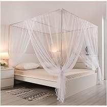 Cadre De Baldaquin De Lit En Acier Inoxydable, Support De Moustiquaire à 4 Coins, Poteau De Support De Lit En Spirale épais, Convient Pour Lit Simple/ Double/queen/king/California King Size (couleur - 10