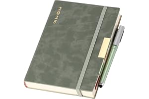 DONFULFIP Agenda 2025 A5, página por día, agenda 2025 de enero a diciembre, planificador anual completo 2025, agenda diaria de tapa dura con pestañas mensuales coloridas, bolígrafo, lazo para bolígrafo,