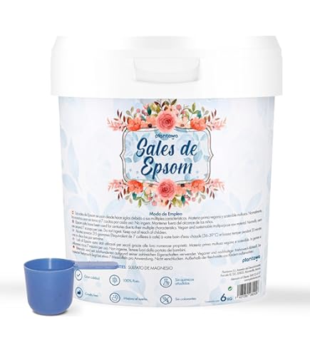 GiDeli Epsom - Sale Da Bagno Da 5 Kg Di Solfato Di Magnesio Di Grado Farmaceutico In Un Secchio, 100% Puro Sale Naturale, Pediluvio, Cura Della Pelle, Bagno Di Relax (5000 G - Foto 6