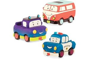B. toys - Mini Wheeee-ls! - Furgone, camioncino, auto della polizia - Auto di ritorno - 1 anno +