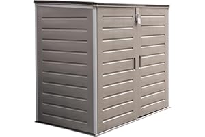Olsen & Smith 1170L Extra Large XL Outdoor Garden Storage Box with Padlock - Huge Capacity Plastic Shed Wheelie Bin Box Cabinet Cupboard - Ideal for 2x230L Wheelie Bins, Garden Tools, Toys & Much More