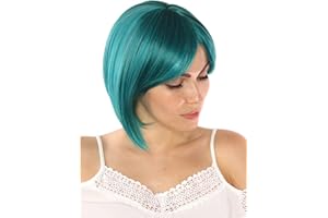 Prettyland Damen Grün Unisex Kurzhaar Manga Anime Perücke Bob Glatte Midori Kasugano Midori No Hibi short green Wig C1460