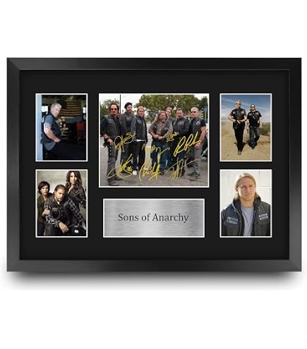 Photo Imprimée Signée Ryan Hurst (Sons Of Anarchy) Format A4 - Cadre Noir Mat, Plaque Signature | Cadeau Fan Série TV, Collection
