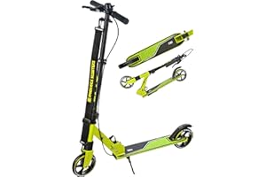 Raven - Monopattino per bambini e adulti - Scooter - Monopattino freestyle - Pieghevole, cuscinetti ABEC-9, manubrio regolabile in 4 posizioni