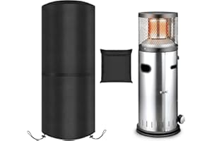 KOVSHUIWE Housse Enders Polo 2.0 chauffage de terrasse imperméable, coupe-vent, résistant aux UV - 420D Oxford - 50x50x120 cm - Noir