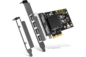 Tarjeta de Red Base-T de 4 Puertos, Controlador Intel I350, Adaptador PCIe Ethernet NICGIGA 4 x 1G, Tarjeta Nic de Puerto RJ45 de 1 GB, Windows 10/11/Windows Server/Linux