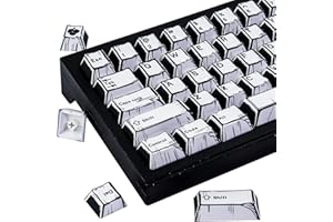 HYEKIC Lot de 78 touches PBT à double tir, blanc manga, sublimation, profil cerise, pour claviers mécaniques Cherry Gateron MX Swithes