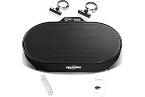 PULSE360 Vibration Plate for Lymphatic Drainage 660LBS Power Plates Exercise Machines Vibro Plate for Weight Loss With Loop Bands,9 Preset Programs & 99 Speeds for Building Muscle Tone, Blood Circulation...