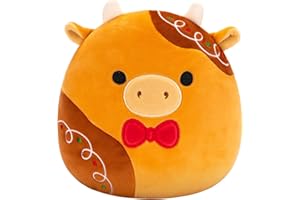 Squishmallows Original SQXM00950 Peluche Officielle Jazwares de Jéricho la Vache 19 cm