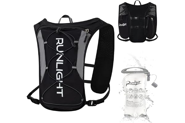 G220 Gilet de course pour homme et femme, sac à dos d'hydratation réglable, respirant et réfléchissant avec poche d'eau de 1,5 l pour randonnée, sentier, course à pied, marathon, cyclisme