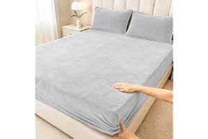 Plysch spännlakan 140 x 200 cm, frotté spännlakan vinter varmt fluffigt lakan, mikrofiberresårlakan lämplig för 5–25 cm madra