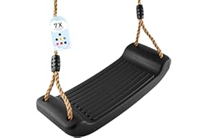 GO!elements - Altalena da giardino per bambini, per interni ed esterni, regolabile in altezza, antiscivolo, colore: nero