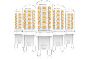 Eco.Luma G9 LED Lampen Warmweiß 2700K, LED Leuchtmittel 3W Ersatz Für Halogenlampe 40W 50W, AC 230V Mini Glühlampe, Kein Flackern 500LM, Nicht Dimmbar 5er Pack