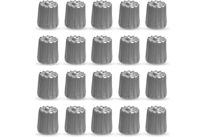 OBYJCA 20 Pcs Dust Caps for Car Tyres, Car Tyre Valve Caps, Car Dust Valve Caps, With O-Ring Rubber Seal for Suv, Trucks, Bikes, Motorcycles, Bicycles (Grey)