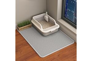 ERHAOG Cat Litter Tray Mat 60 x 40 cm – Double Layer Waterproof Design Cat Mat Cat Litter Tray Mat Mat Cat Litter Tray for Toilet