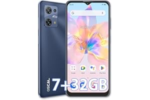 OSCAL Telephone Portable, C30 Smartphone Pas Cher, 7GO RAM+256Go ROM Extensible, Téléphone Portable avec 6,5" HD+ Écran, Caméras 12+5MP, Batterie 5080 mAh, Android 12,Face ID/OTG