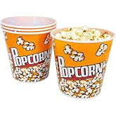 com-four&reg; 4 x Popcorn Bucket for Home Theater, Popcorn Bowl | each with a capacity of 2.8 liters