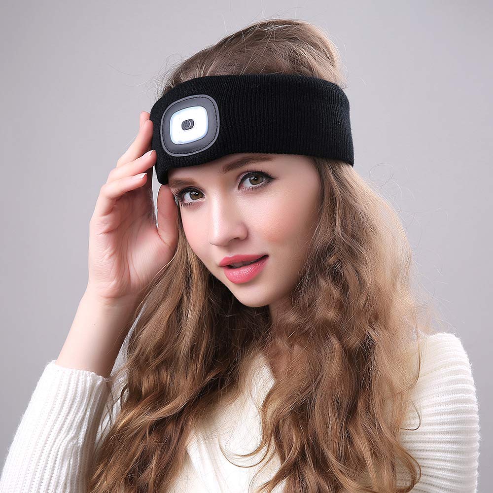 Diosn Mens Sweatband Women Headband For Sports With Led Light