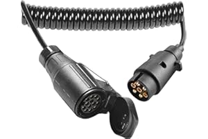 ETUKER Cavo di Prolunga Rimorchio 7 Poli 2.8M 12v Cavo Adattatore con Spina 7 Poli a Presa 13 Poli