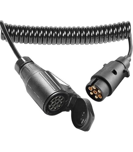 Cavo Prolunga Rimorchio 7 Poli - 1.5m Con Spina 7 E Presa 13 Poli, Per Caravan E Camion - Foto 4